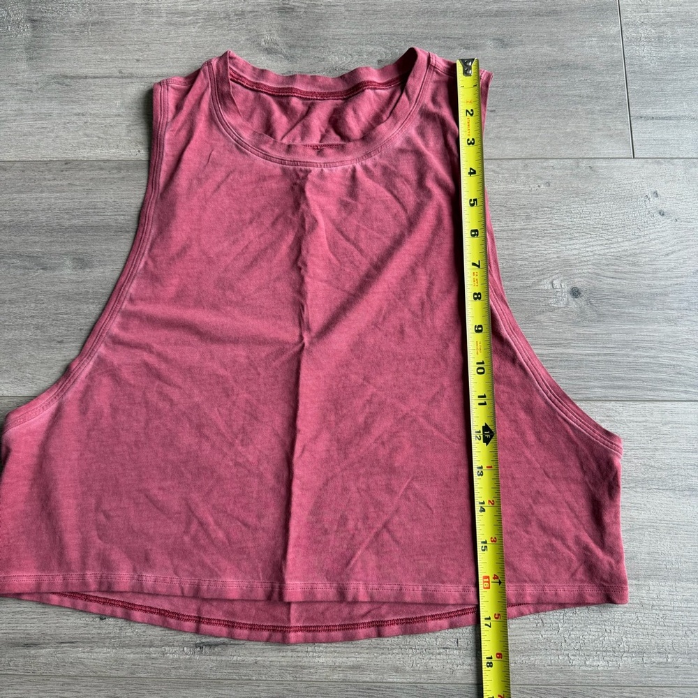 Lululemon Cut Back Crop Tank *Wash - Washed Chianti - Picture 6 of 8